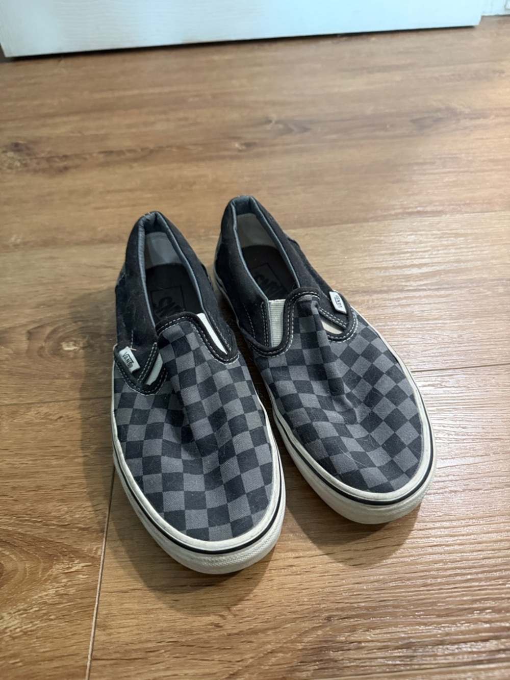 Vans Checkerboard Slip-On in Black and Gray